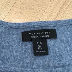 NWT Tahari Blue 100% Cashmere Sweater
